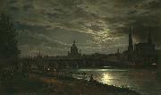 Johan Christian Dahl View of Dresden in the Moonlight (mk10) china oil painting reproduction